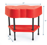 Children's Factory AFB5100PY Angeles Toddler Sensory Table with Lid, Adjustable Height Sand & Water Indoor/Outdoor Play Equipment for Kids Playroom/Homeschool/Classroom, Red