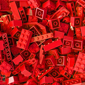 Assorted Red LEGOs by the Pound
